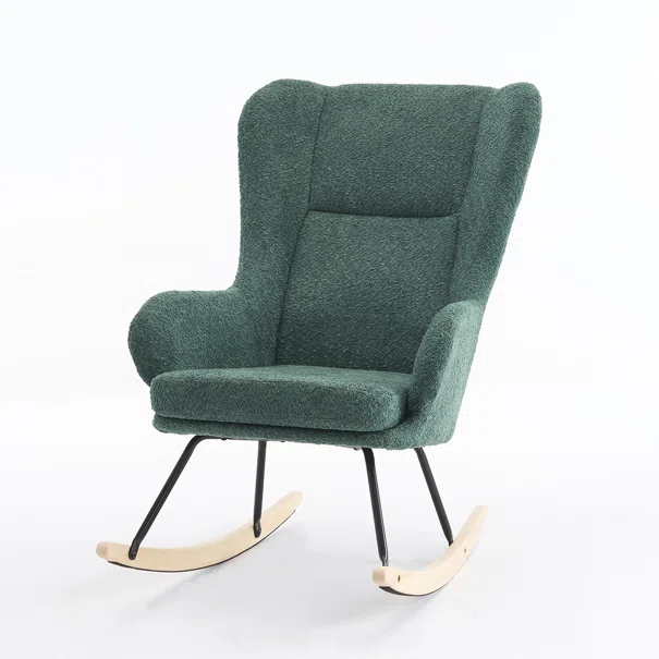 Κουνιστή Πολυθρόνα Μπουκλέ (69x93x101) Spitishop Ancona Green