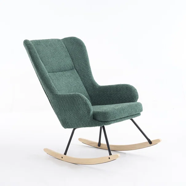 Κουνιστή Πολυθρόνα Μπουκλέ (69x93x101) Spitishop Ancona Green