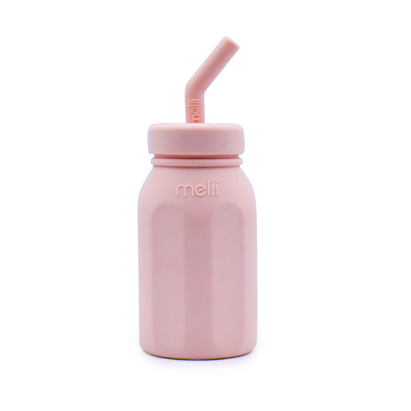 Παγούρι 230ml Με Καλαμάκι Melii Ροζ 20500