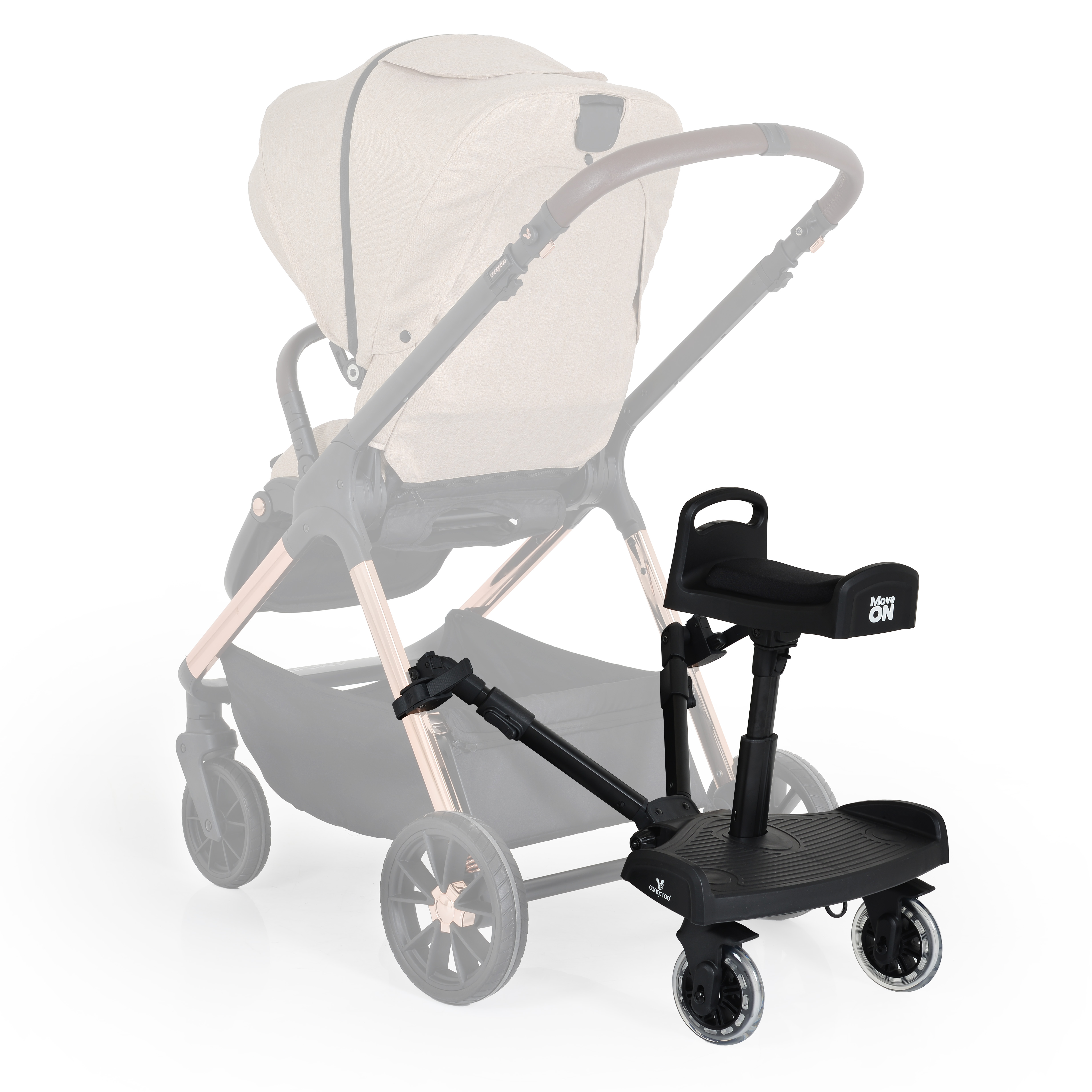 Τρέιλερ Καροτσιού Buggy Board με Κάθισμα Cangaroo Move On Black Βρεφικά Αξεσουάρ Spitishop