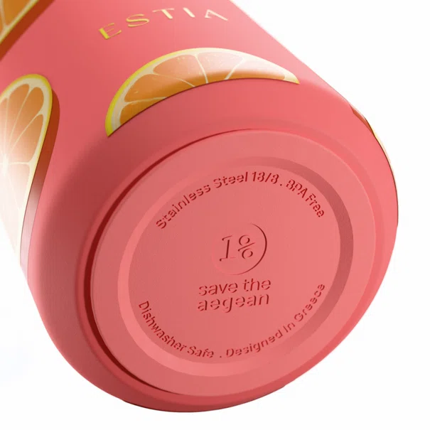 Μπουκάλι Θερμός 500ml Estia Save The Aegean Flow Orange Pop 01-42165