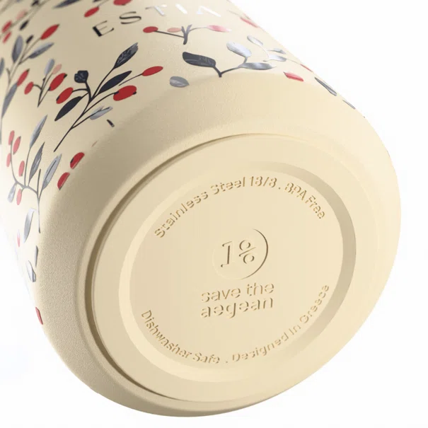 Ποτήρι Θερμός 360ml Estia Save The Aegean Lens Bloom Beige 01-42912