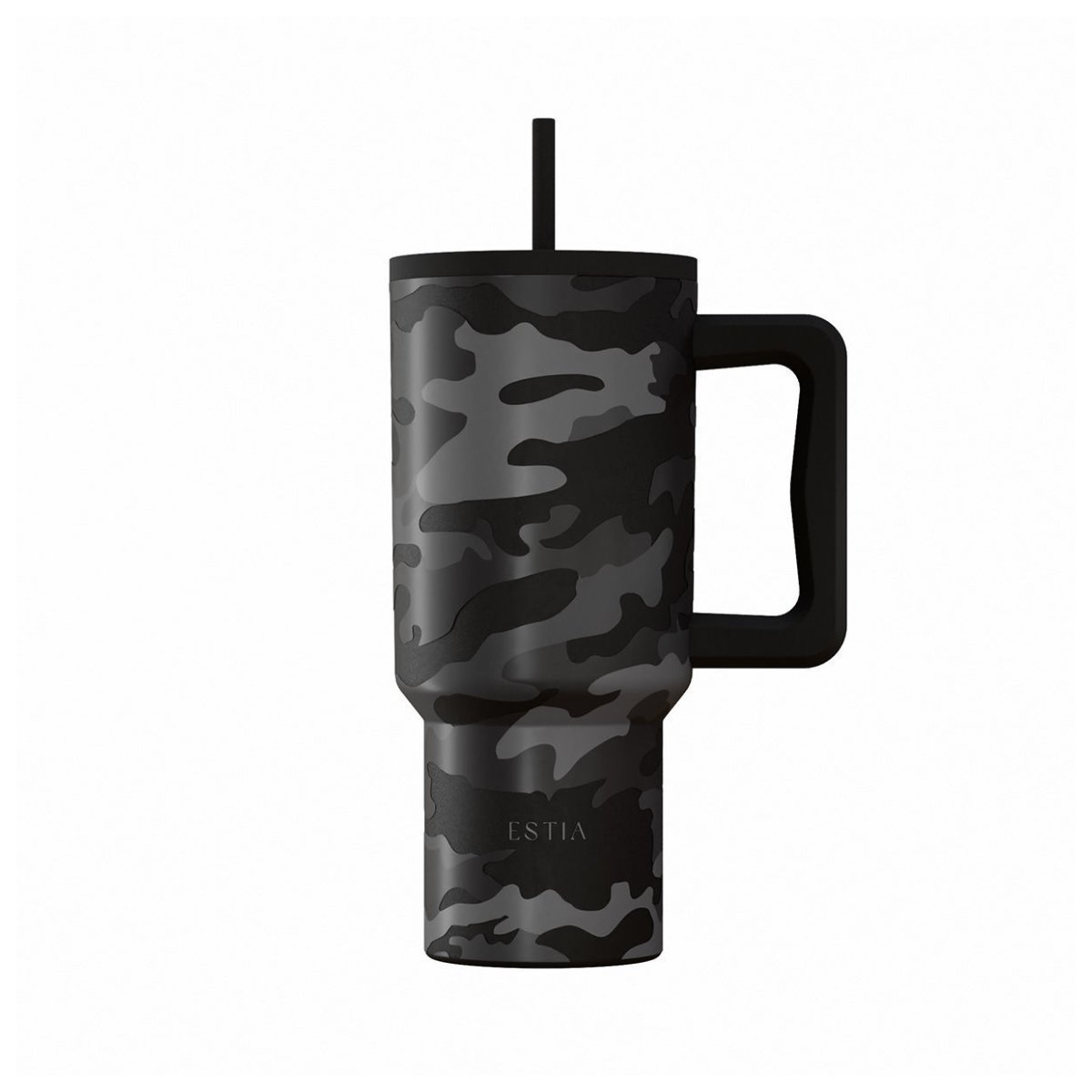 Κούπα Θερμός Με Λαβή & Καλαμάκι 900ml Estia Save The Aegean Tumbler Dark Camo 01-46163