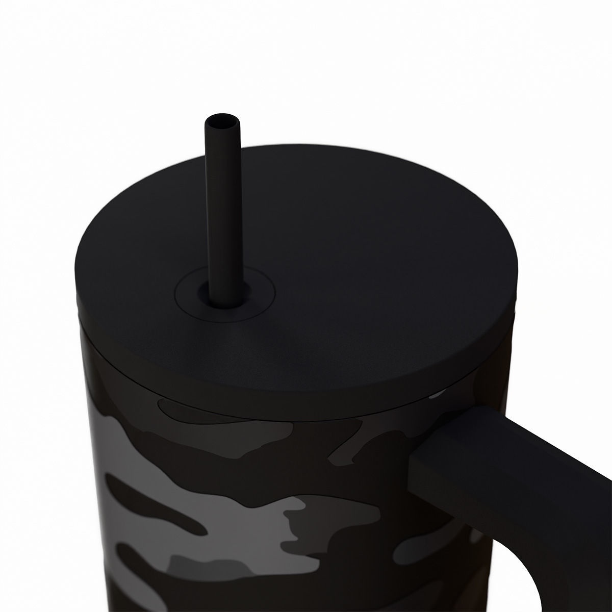 Κούπα Θερμός με Λαβή Καλαμάκι 900Ml Estia Save The Aegean Tumbler Dark Camo 01-46163 Οργάνωση & Αποθήκευση Ποτήρια Spitishop