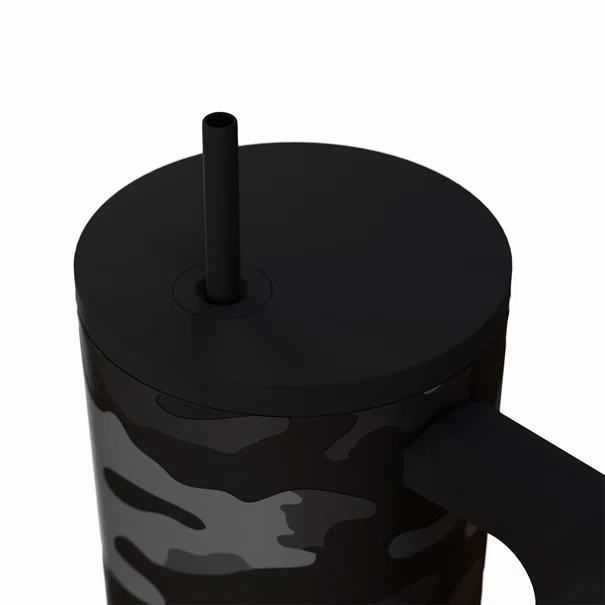 Κούπα Θερμός Με Λαβή & Καλαμάκι 900ml Estia Save The Aegean Tumbler Dark Camo 01-46163