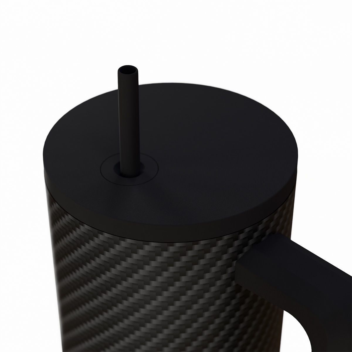Κούπα Θερμός με Λαβή Καλαμάκι 900Ml Estia Save The Aegean Tumbler Carbon Fibre 01-46170 Οργάνωση & Αποθήκευση Ποτήρια Spitishop
