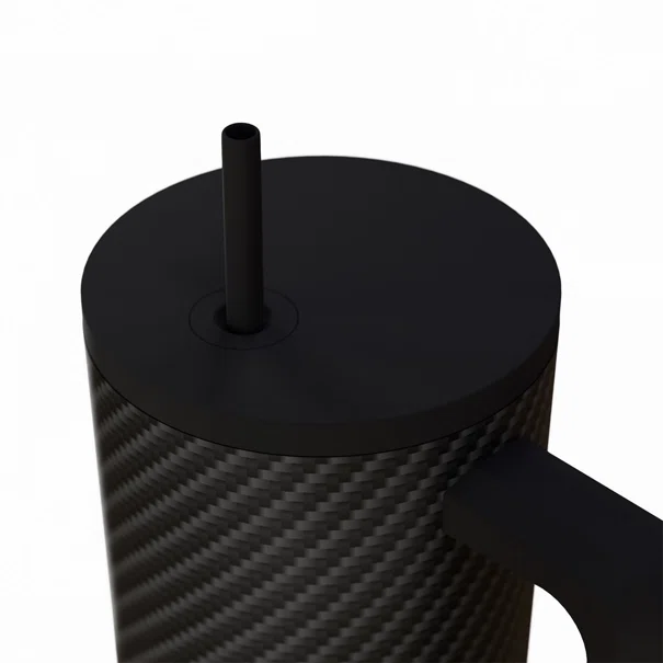 Κούπα Θερμός Με Λαβή & Καλαμάκι 900ml Estia Save The Aegean Tumbler Carbon Fibre 01-46170