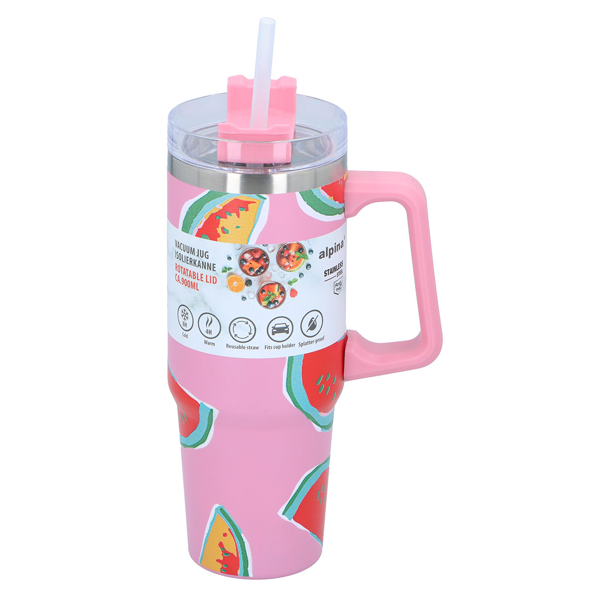 Κούπα Θερμός με Λαβή 900Ml Alpina 871125233282 Οργάνωση & Αποθήκευση Ποτήρια Spitishop