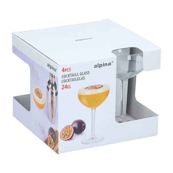 Ποτήρια Κοκτέιλ (Σετ 4τμχ) 240ml Alpina 871125242847