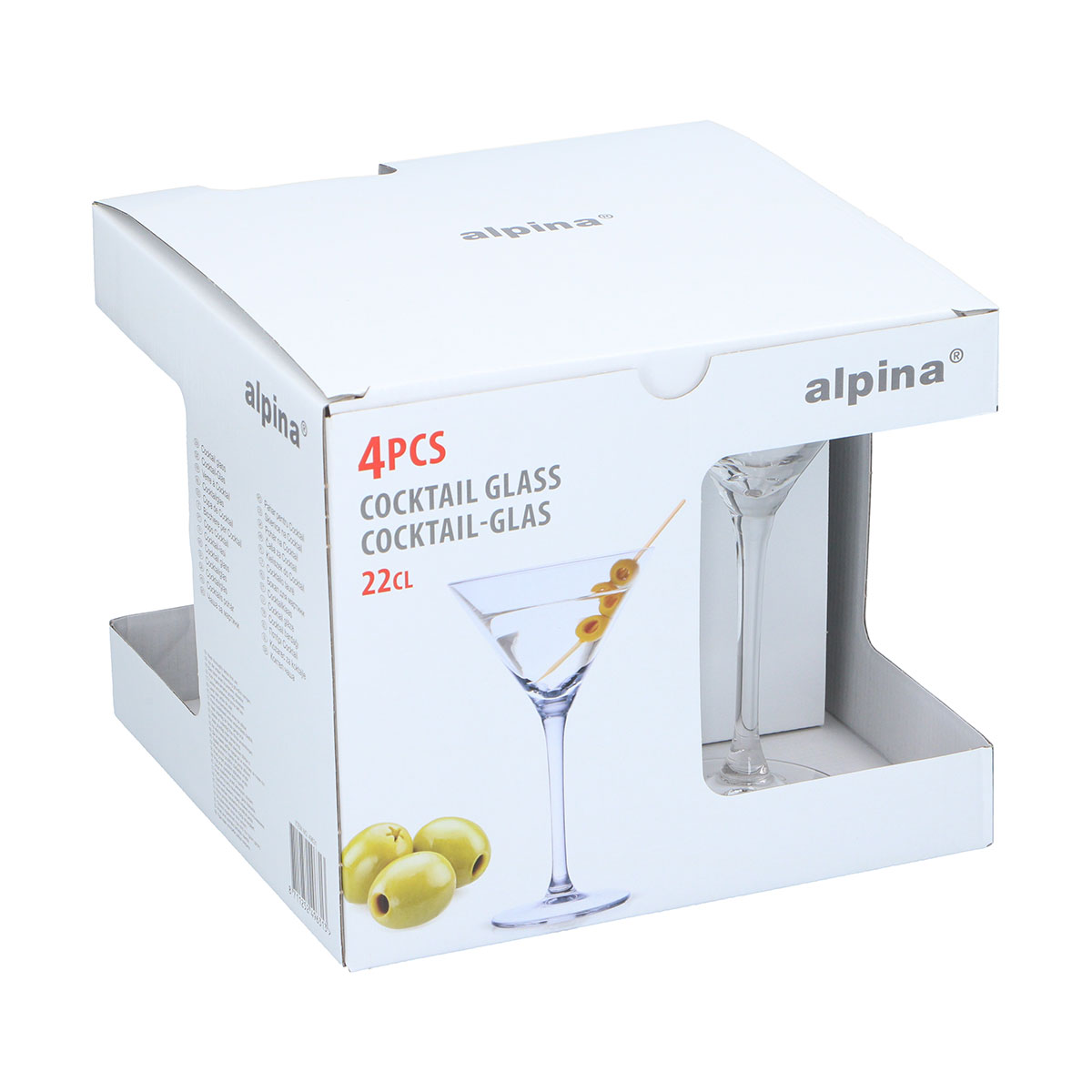 Ποτήρια Κοκτέιλ (Σετ 4Τμχ) 220Ml Alpina 871125249631 Είδη Σερβιρίσματος Σετ Spitishop
