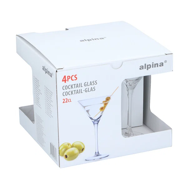 Ποτήρια Κοκτέιλ (Σετ 4τμχ) 220ml Alpina 871125249631