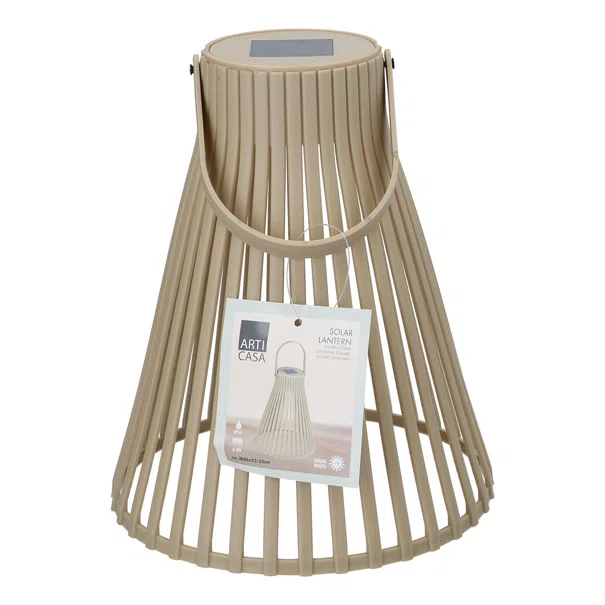 Ηλιακό Φανάρι LED (Φ14.5x21.5) Articasa Beige 871125230225
