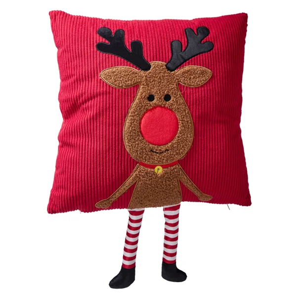 Χριστουγεννιάτικο Μαξιλάρι (45x45) K-M Reindeer Red AAE448200