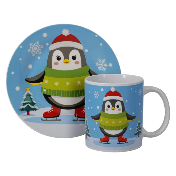 Χριστουγεννιάτικη Κούπα + Πιάτο K-M Penguin Q96001640