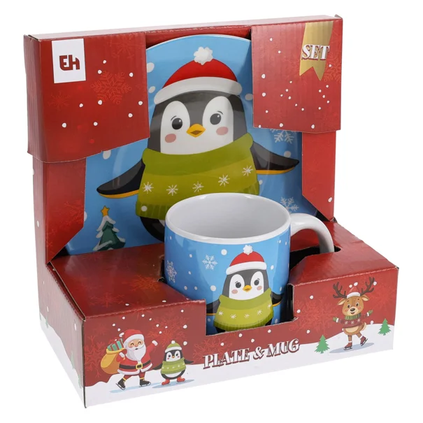 Χριστουγεννιάτικη Κούπα + Πιάτο K-M Penguin Q96001640