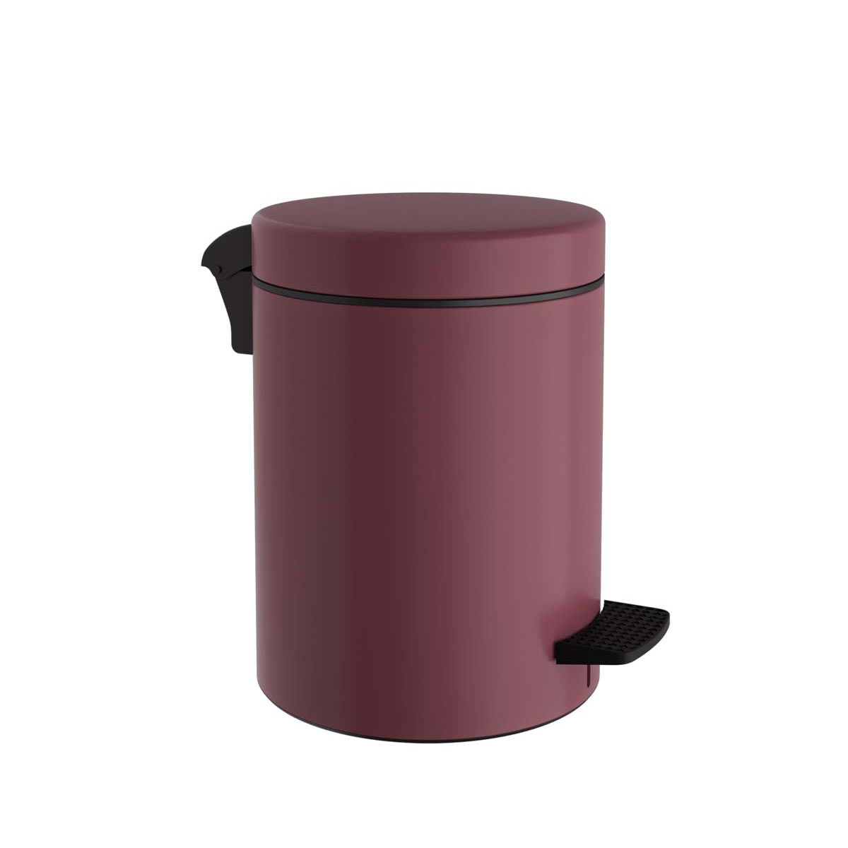 Κάδος Απορριμμάτων Μπάνιου (Φ20x28) Pam & Co 5lt 96 Bordeaux Matte