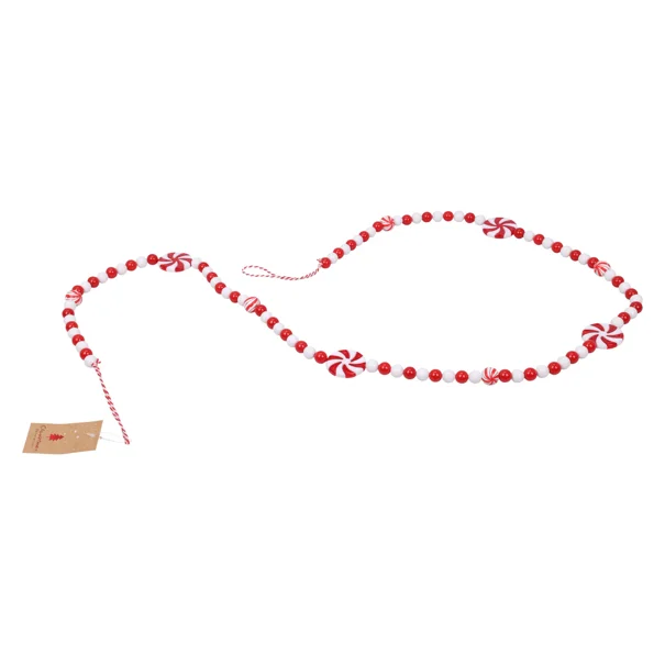 Χριστουγεννιάτικη Γιρλάντα 140εκ. K-M White - Red GR9022630