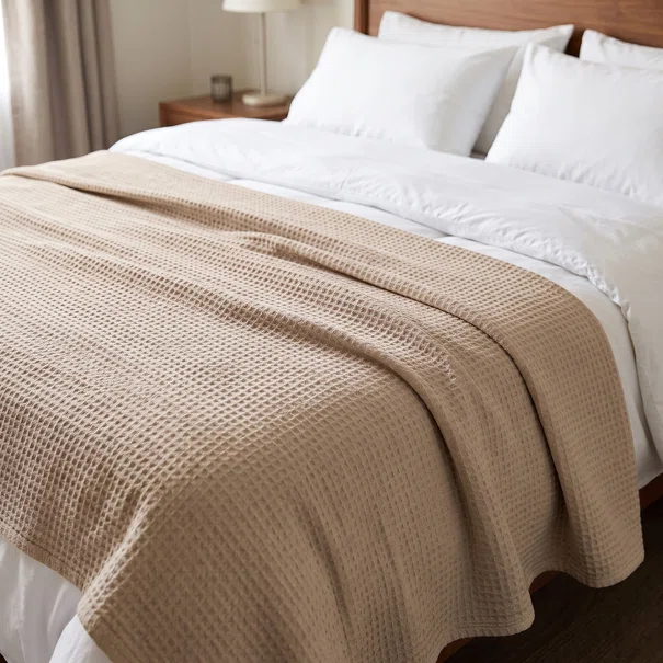 Κουβέρτα Πικέ (220x255) Spitishop Pro Taupe 320gsm 100% Βαμβάκι