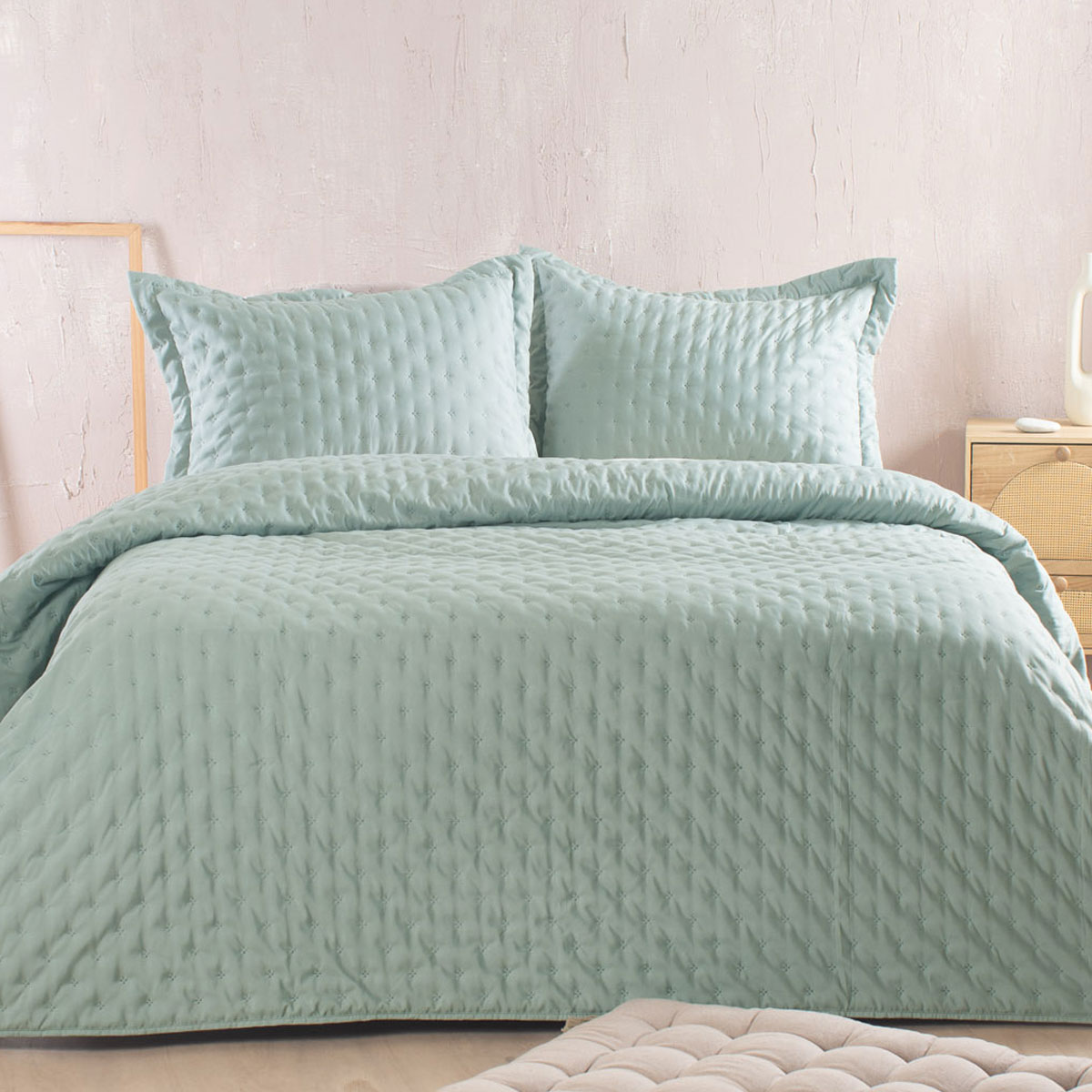 Κουβερλί King Size (Σετ 240x260) Rythmos Tener Aqua