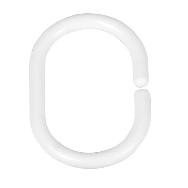 Κρίκοι Κουρτίνας Μπάνιου 12τμχ Wenko Small White 19190100
