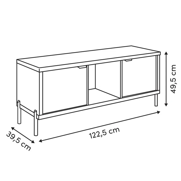 Έπιπλο Τηλεόρασης (122.5x39.5x49.5) F-V Alvo 221003