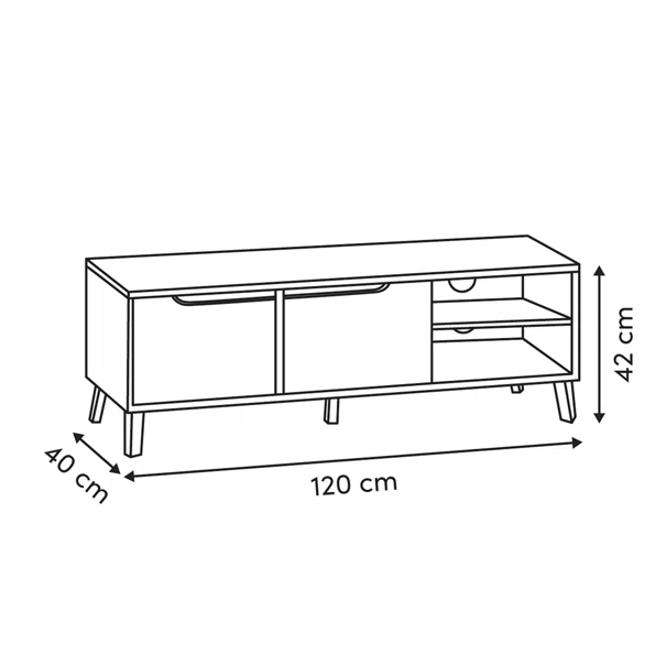 Έπιπλο Τηλεόρασης (120x40x42) F-V Luma 221014