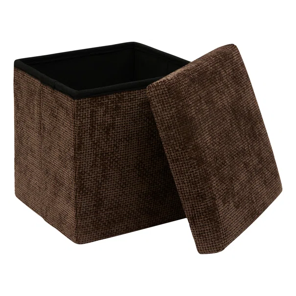 Σκαμπό Με Αποθηκευτικό Χώρο (31x31x31) F-V Velvy Chocolate 212743D