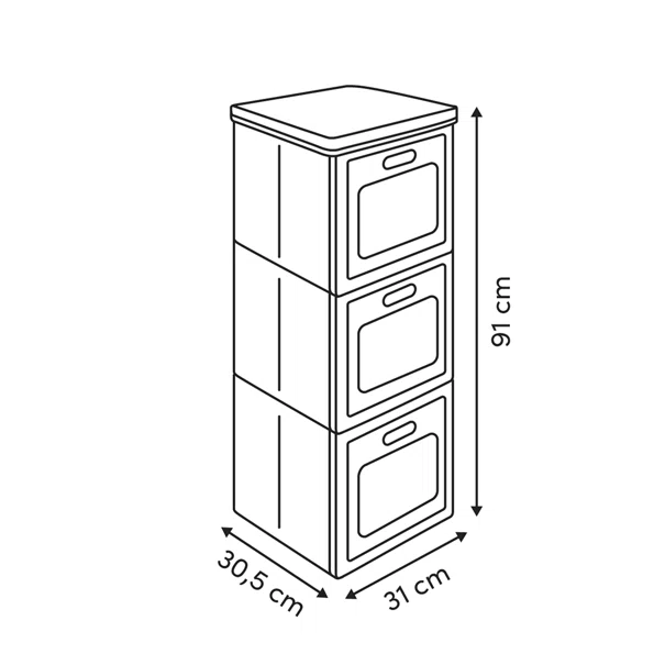 Κουτιά Αποθήκευσης (30.5x30.5x91) F-V Cube'n Door 212796