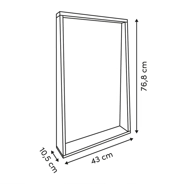 Διακοσμητικός Καθρέφτης Τοίχου (43x10.5x76.8) F-V Come 214729