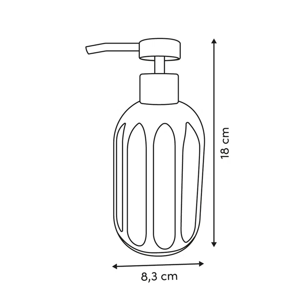 Dispenser Μπάνιου 450ml (Φ8.3x18) F-V Suny White 220214I