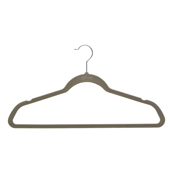 Κρεμάστρες Ρούχων Βελουτέ (Σετ 20τμχ) F-V Hang'Clip 218616 Beige