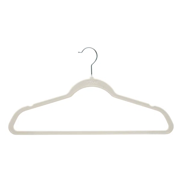 Κρεμάστρες Ρούχων Βελουτέ (Σετ 20τμχ) F-V Hang'Clip 218616 Beige