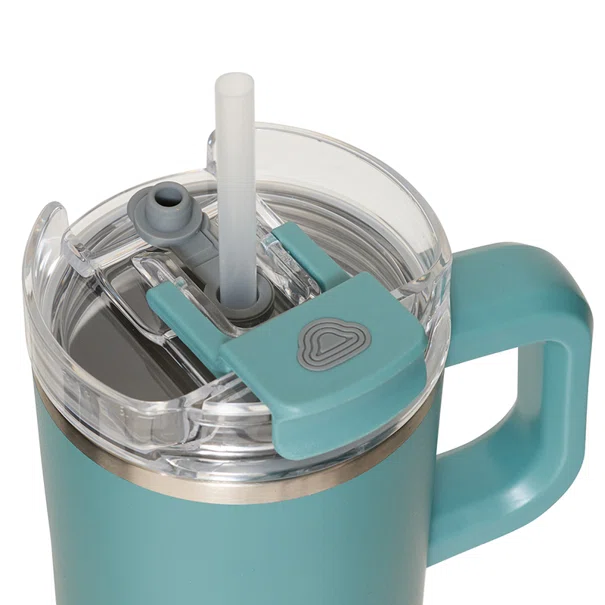 Κούπα Θερμός Με Λαβή & Καλαμάκι 600ml F-V Alex 213566 Blue