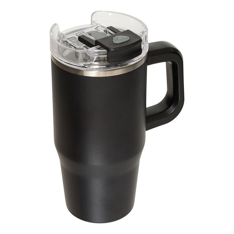 Κούπα Θερμός Με Λαβή & Καλαμάκι 600ml F-V Alex 213566 Black