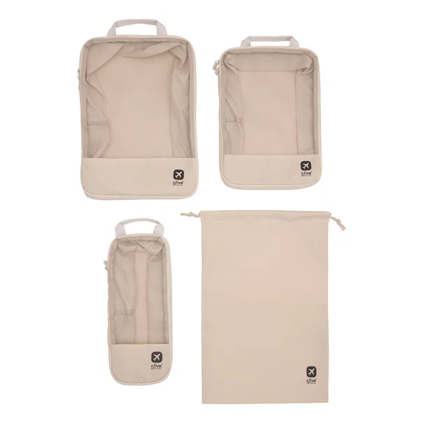 Θήκες Οργάνωσης Ταξιδίου (Σετ 4τμχ) F-V Mellia 213606 Beige