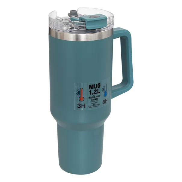Κούπα Θερμός Με Λαβή & Καλαμάκι 1.2lt F-V Alex 198062 Green