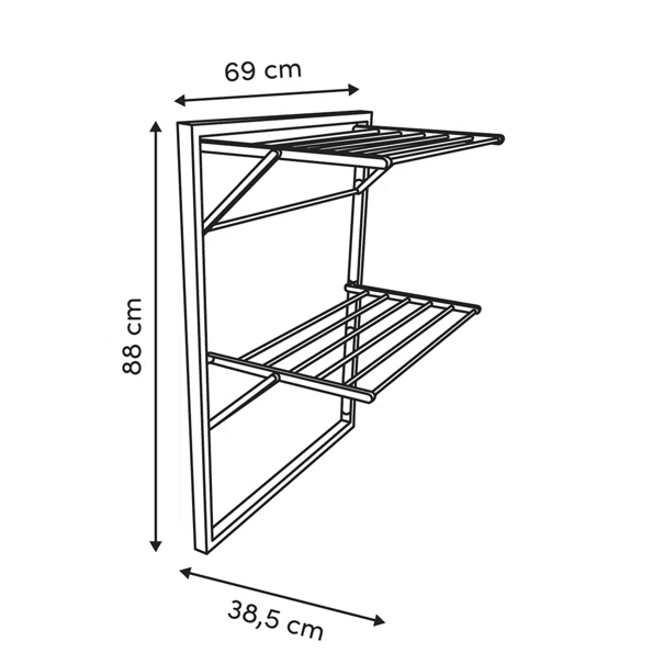 Απλώστρα Πόρτας 7m Πτυσσόμενη F-V Bara 214504