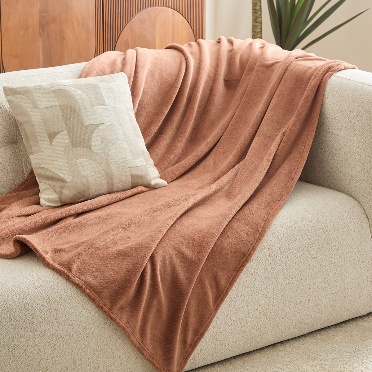 Κουβέρτα Καναπέ Fleece (130x180) A-S Throw Terracotta 131648S