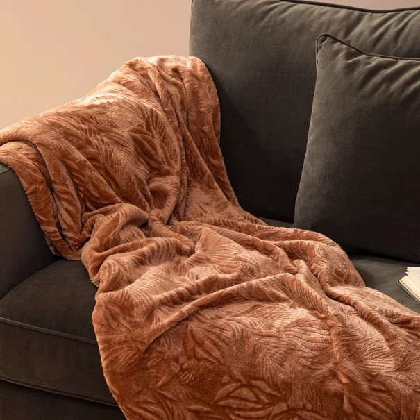 Κουβέρτα Fleece Ημίδιπλη (180x230) A-S Ryo Terracotta 204419B