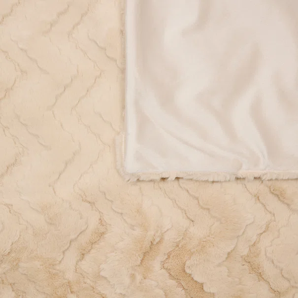 Γούνινη Κουβέρτα Καναπέ (120x160) A-S Nalia Beige 223224A