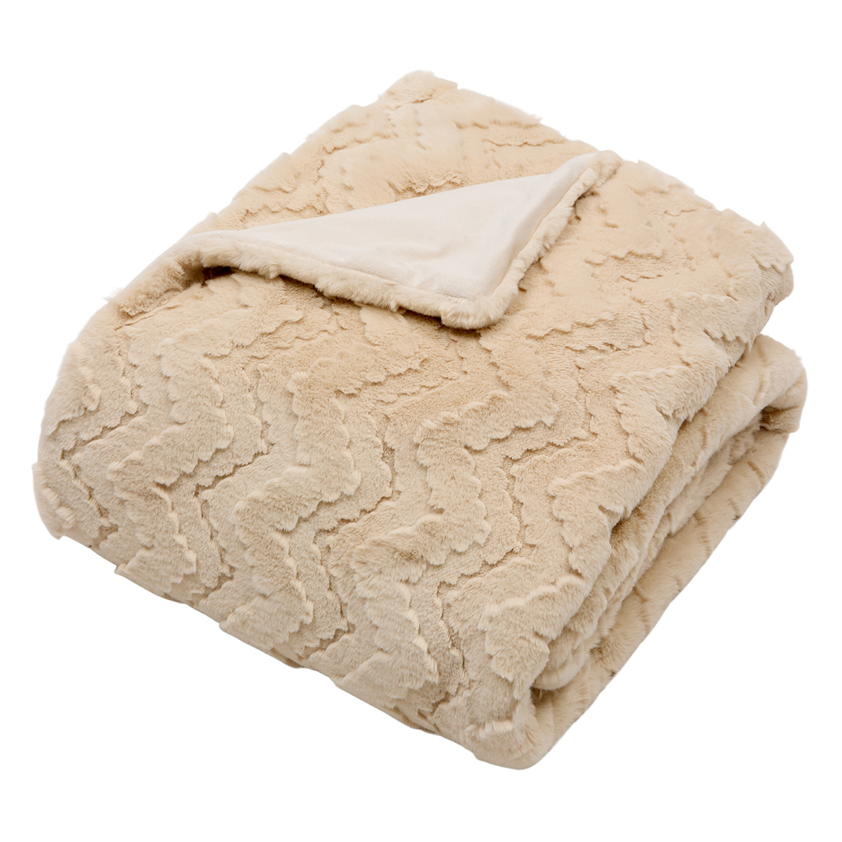 Κουβέρτα Γούνινη Ημίδιπλη (180x230) A-S Nalia Beige 223225A
