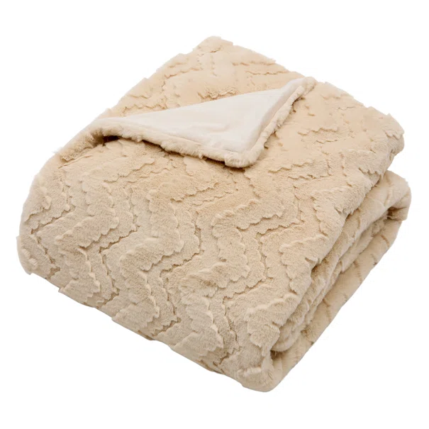 Κουβέρτα Γούνινη Ημίδιπλη (180x230) A-S Nalia Beige 223225A