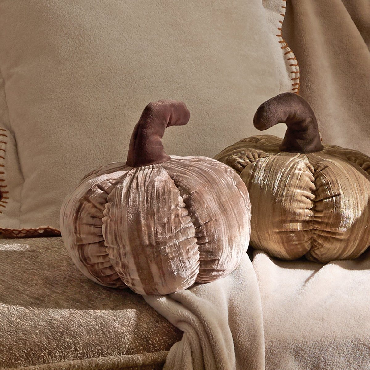 Διακοσμητικό Μαξιλάρι Βελουτέ (Φ22) A-S Automne 223324 Bronze