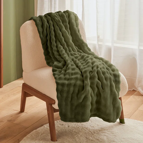 Κουβέρτα Γούνινη Ημίδιπλη (180x230) A-S Zephy Khaki 223384C