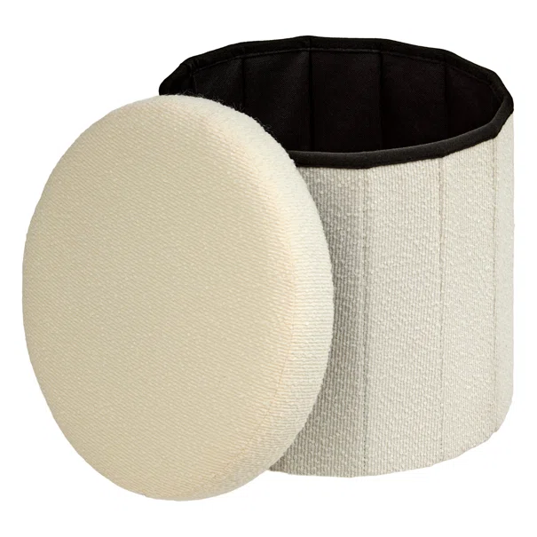 Σκαμπό Με Αποθηκευτικό Χώρο (Φ38x38) A-S Fink White 214273A