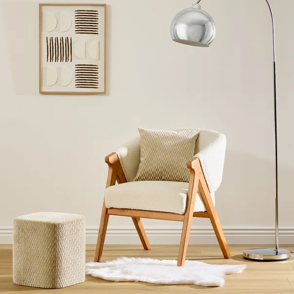 Σκαμπό (35x35x38) A-S Selia Ivory 214275A