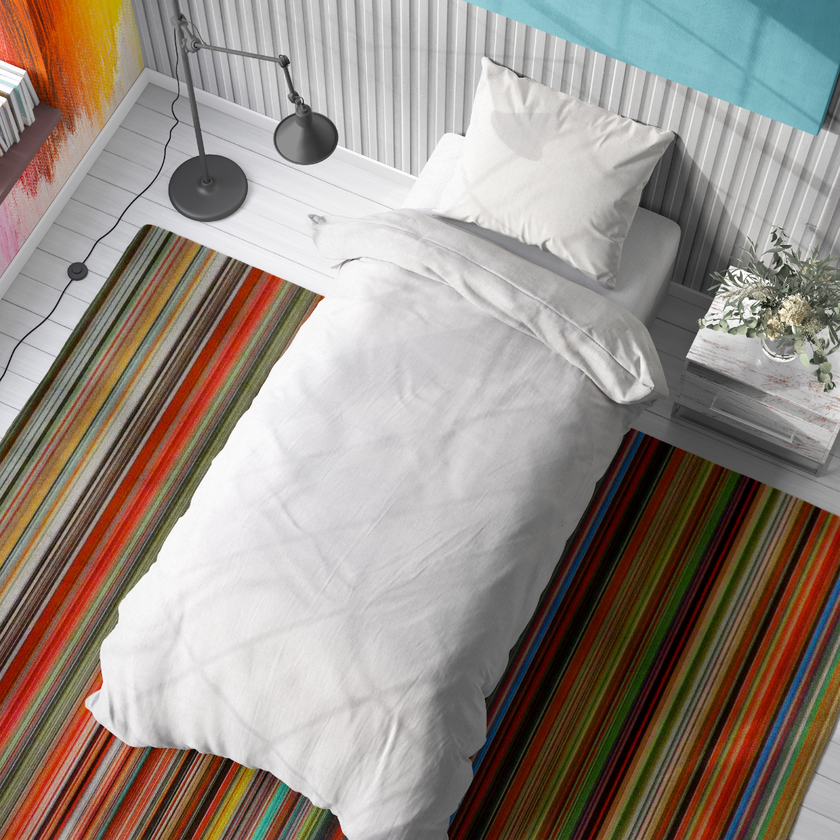 Παπλωματοθήκη Μονή (160x240) Dimcol Solid White 491