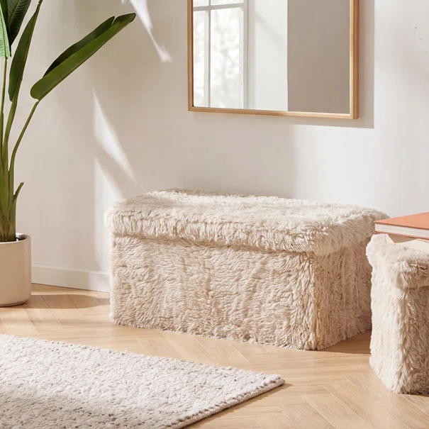 Ταμπουρέ Με Αποθηκευτικό Χώρο (76x38x38) A-S Duvia Beige 223615