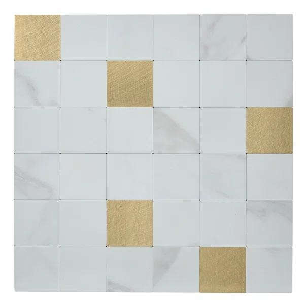 Αυτοκόλλητα Πλακάκια (Σετ 2τμχ) A-S Mina White 223869A