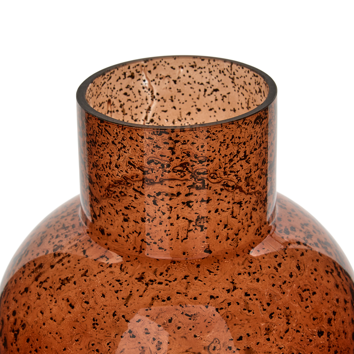 Διακοσμητικό Βάζο (Φ18X23) A-S Manae 219017 Amber Διακόσμηση Διακοσμητικά Βάζα & Μπουκάλια Γυάλινα Spitishop